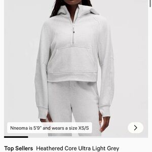 Scuba oversized half zip hoodie